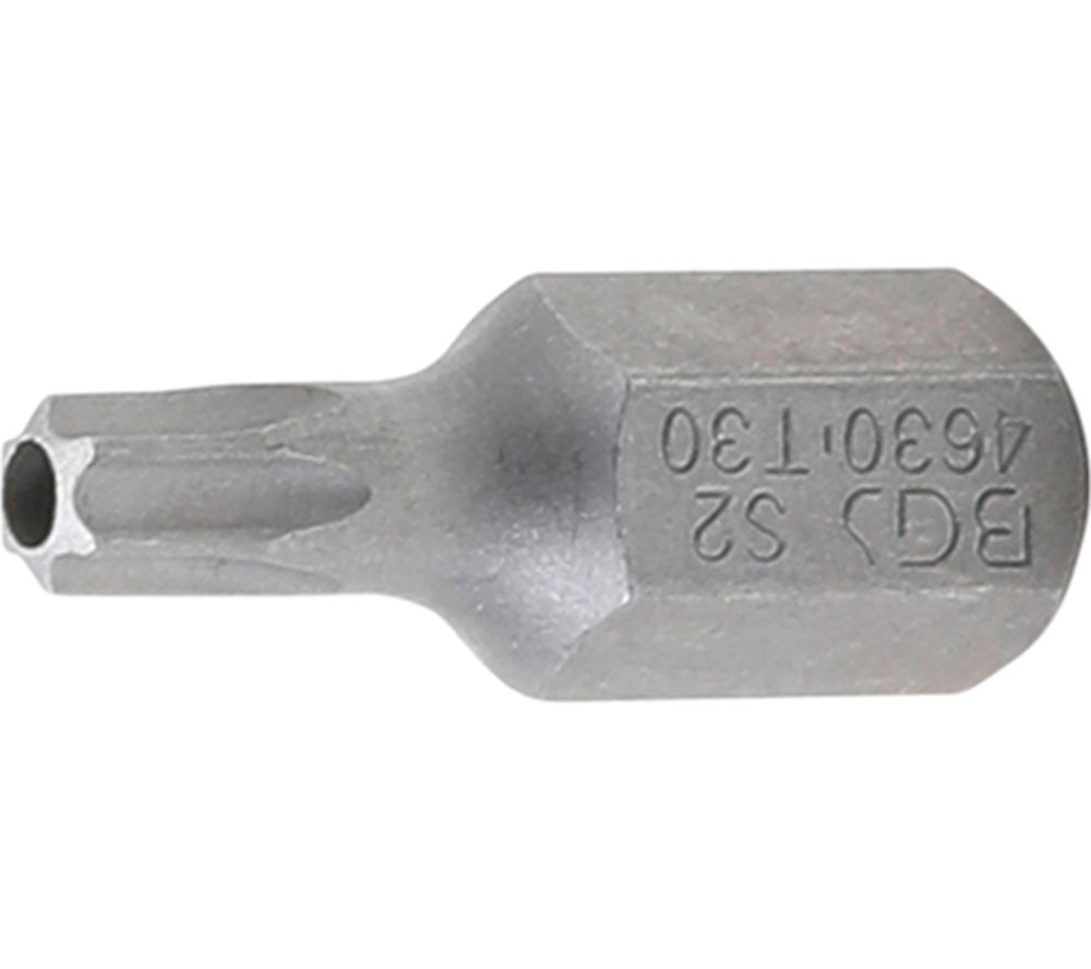 BGS Bit | Antrieb Außensechskant 10 mm (3/8") | T-Profil (für Torx) mit Bohrung T30