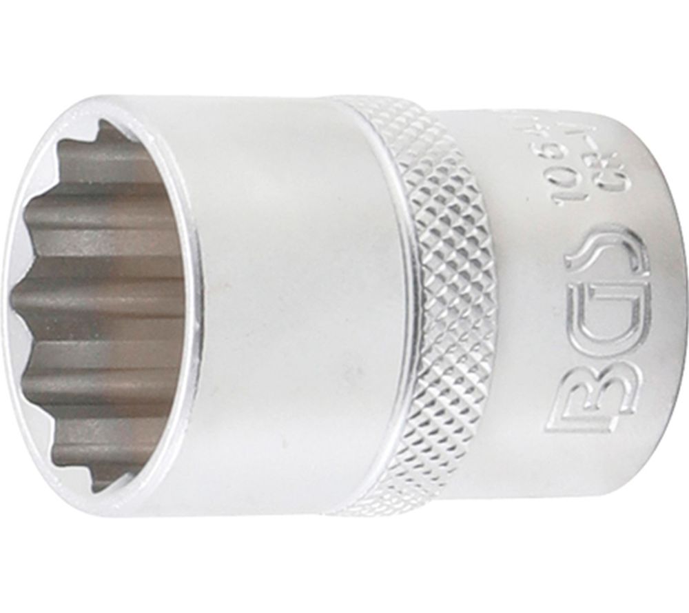 BGS Steckschlüssel-Einsatz Zwölfkant | Antrieb Innenvierkant 12,5 mm (1/2") | SW 21 mm