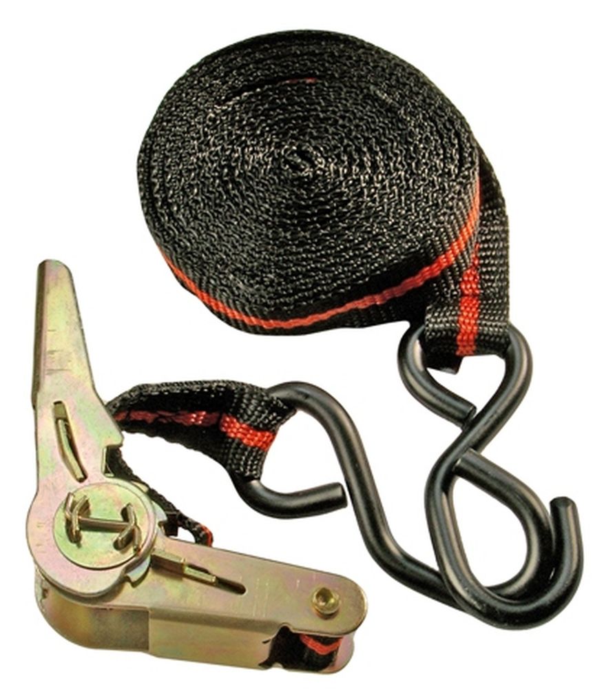 BGS Diy Knarren-Spannband | mit 2 schweren Haken | 5 m x 24 mm