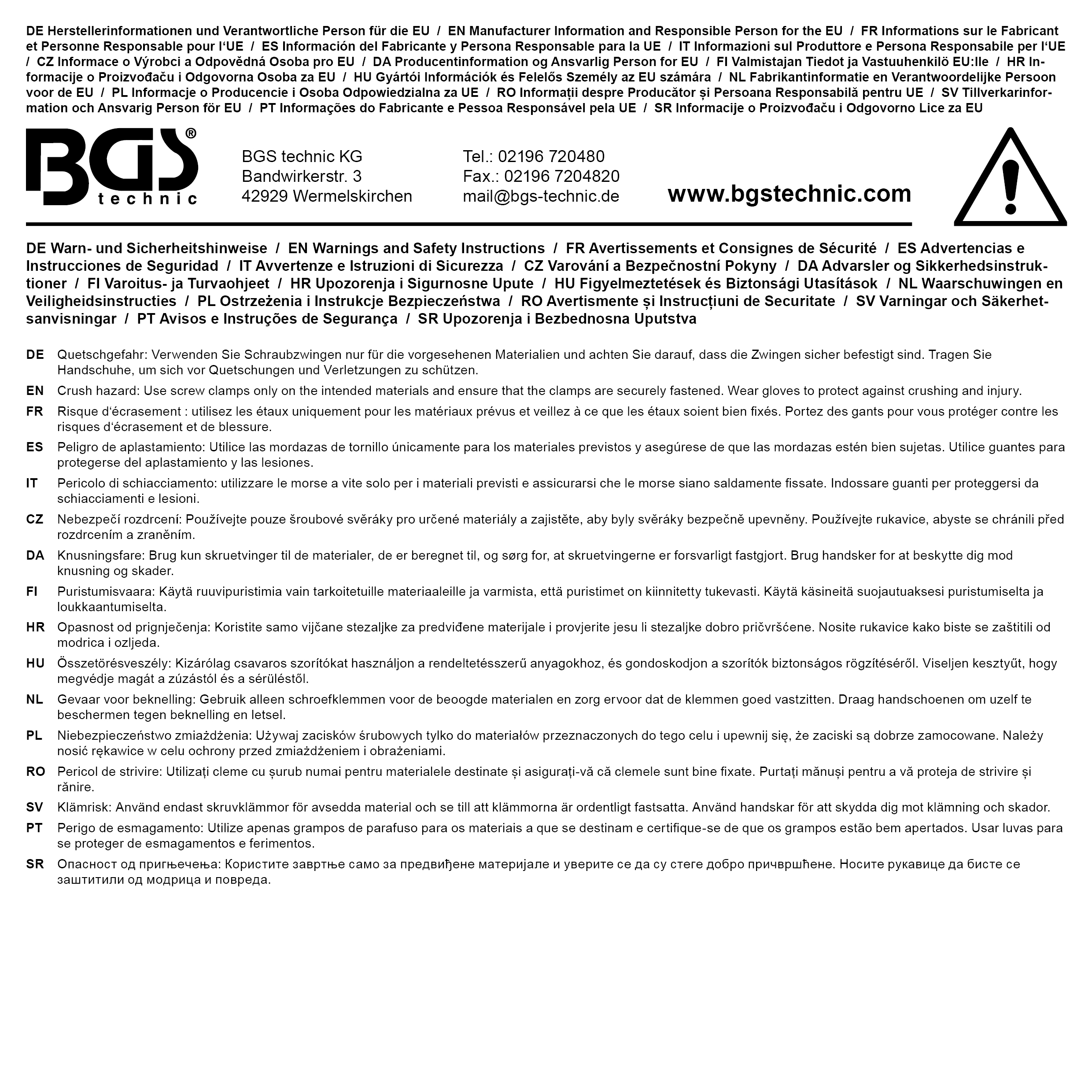 BGS Schraubzwinge | 1000 x 120 mm