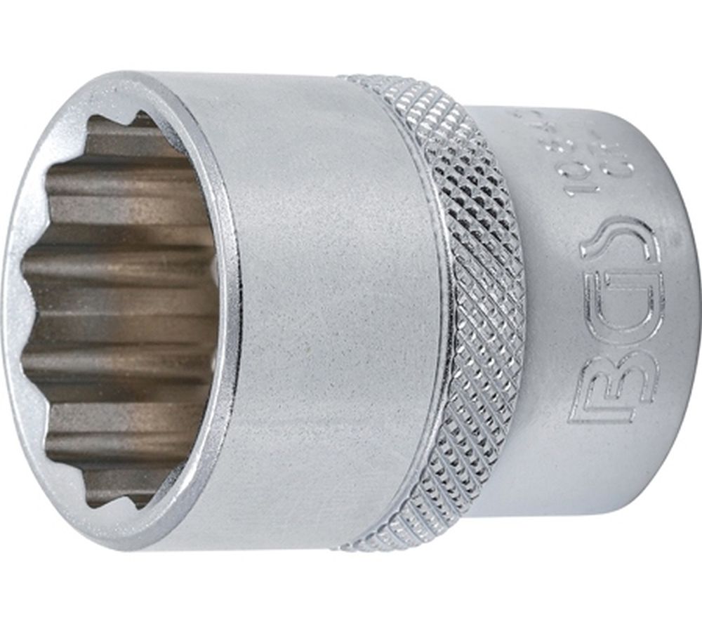 BGS Steckschlüssel-Einsatz Zwölfkant | Antrieb Innenvierkant 12,5 mm (1/2") | SW 23 mm
