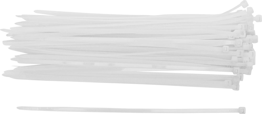 BGS Diy Kabelbinder-Sortiment | weiß | 4,8 x 250 mm | 50-tlg.
