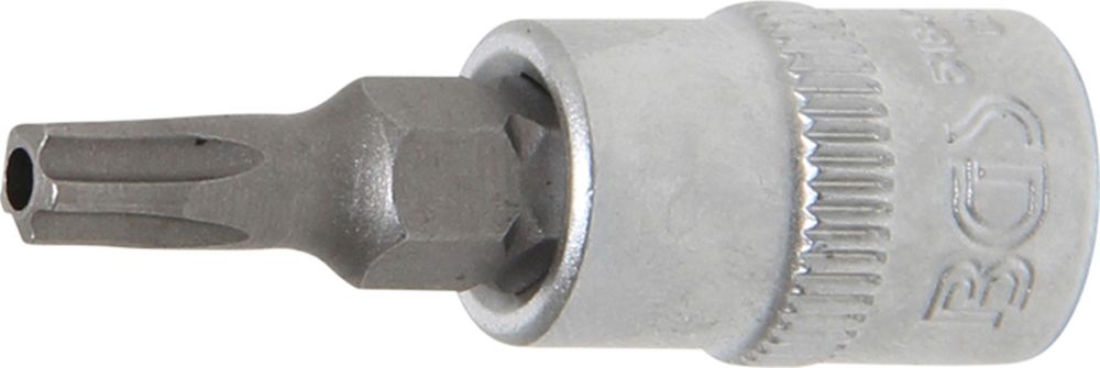 BGS Bit-Einsatz | Antrieb Innenvierkant 6,3 mm (1/4") | TS-Profil (für Torx Plus) mit Bohrung TS25