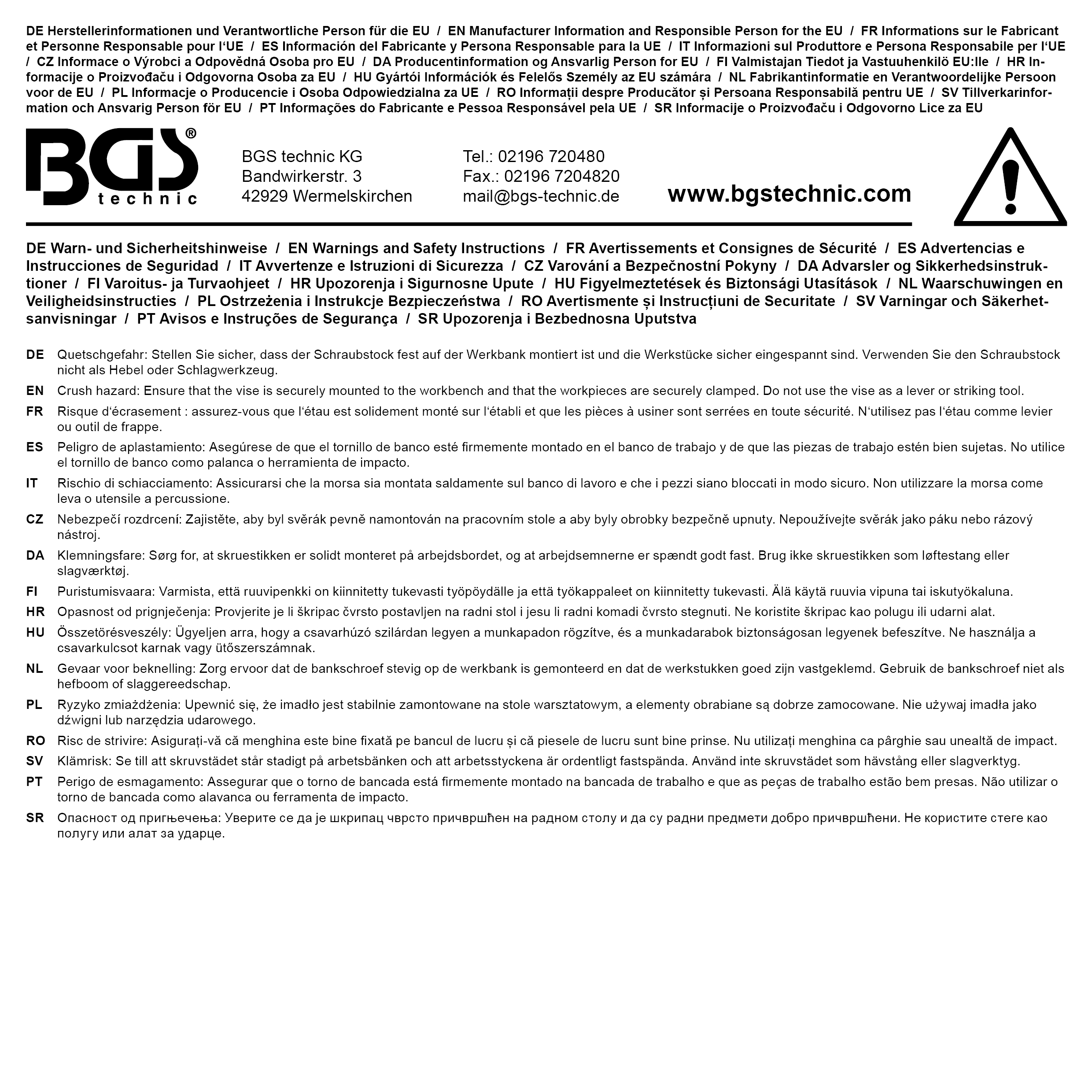 BGS Stahl-Schraubstock | geschmiedet | 100 mm Spannbacken