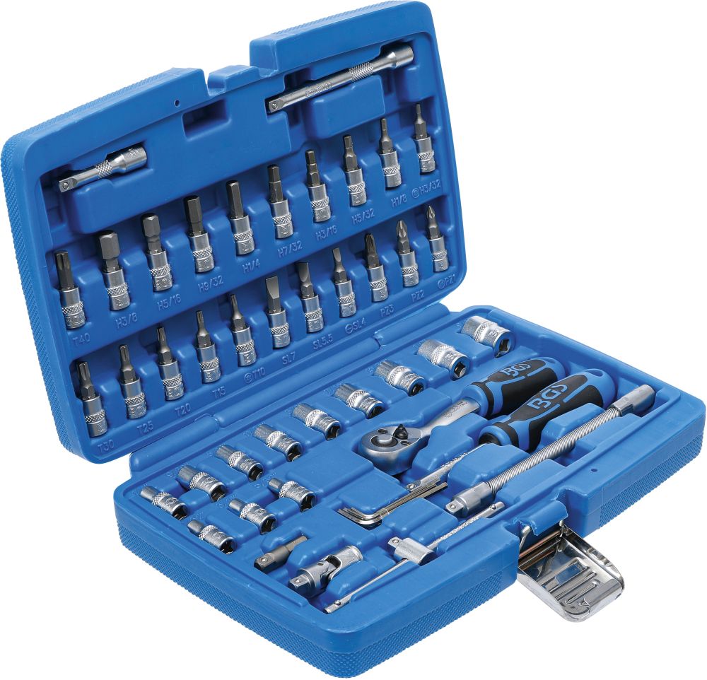 BGS Steckschlüssel-Satz | Antrieb 6,3 mm (1/4") | Zollgrößen | 46-tlg.