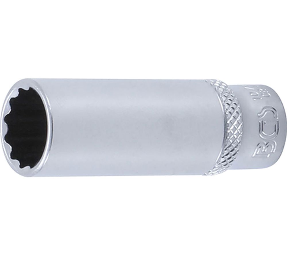 BGS Steckschlüssel-Einsatz Zwölfkant, tief | Antrieb Innenvierkant 6,3 mm (1/4") | SW 12 mm
