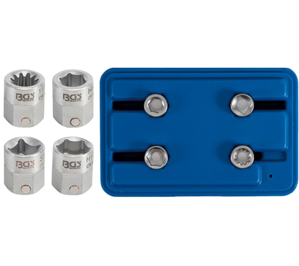 BGS Bremsssattel-Spezial-Einsätze | Antrieb Außensechskant SW 12 mm | 4-tlg.
