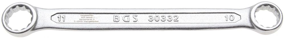BGS Doppel-Ringschlüssel | extra flach | SW 10 x 11 mm