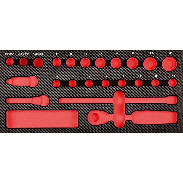 ProForm Einlage leer f. 3/8" WerkzeugSatz