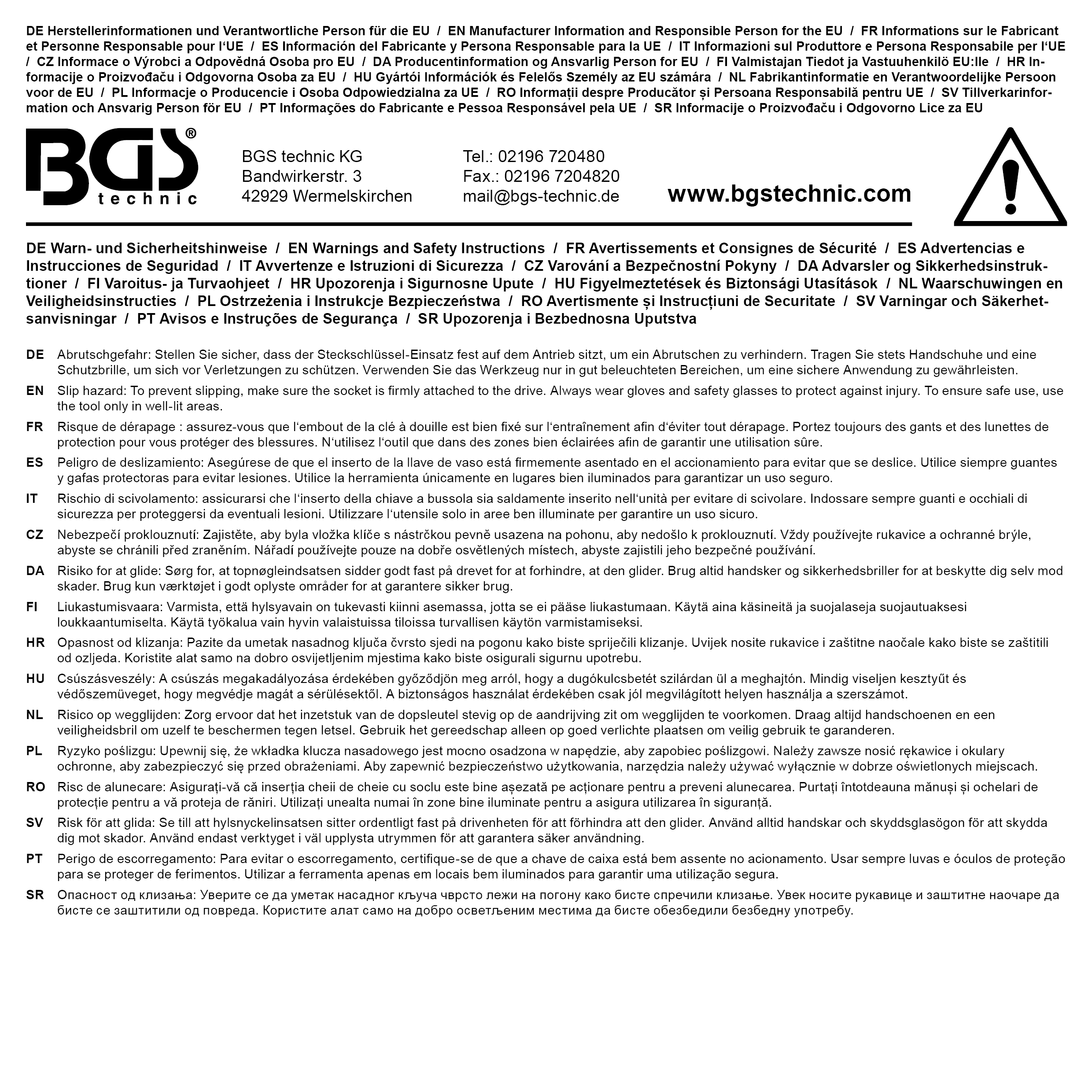 BGS Steckschlüssel-Einsatz Gear Lock | Antrieb Innenvierkant 12,5 mm (1/2") | SW 13 mm