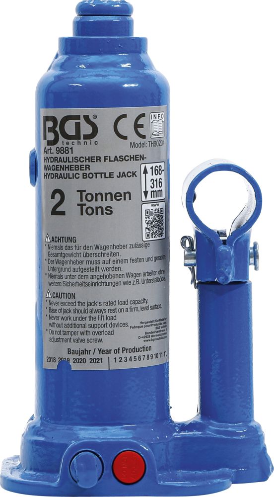 BGS Hydraulischer Flaschen-Wagenheber | 2 t
