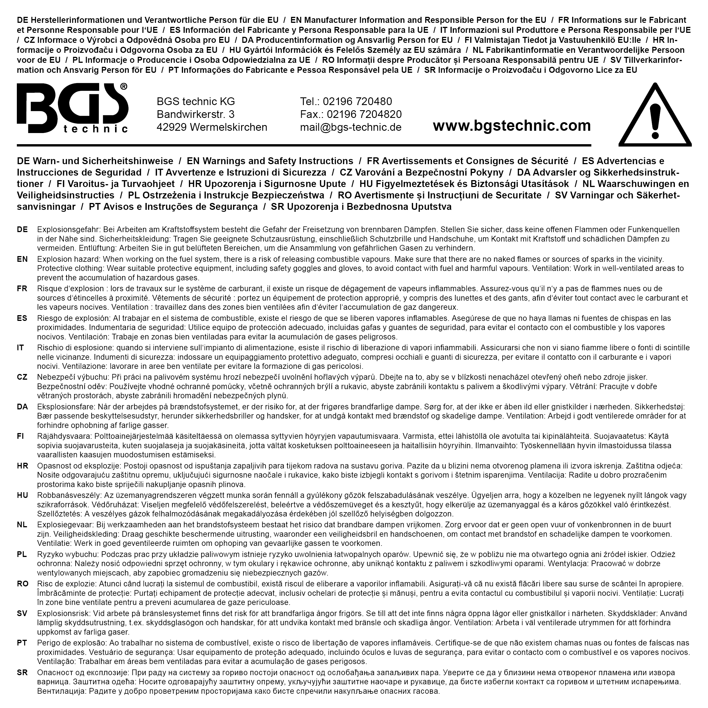 BGS Diesel-Kraftstofffilter-Schlüssel | für VW & Volvo