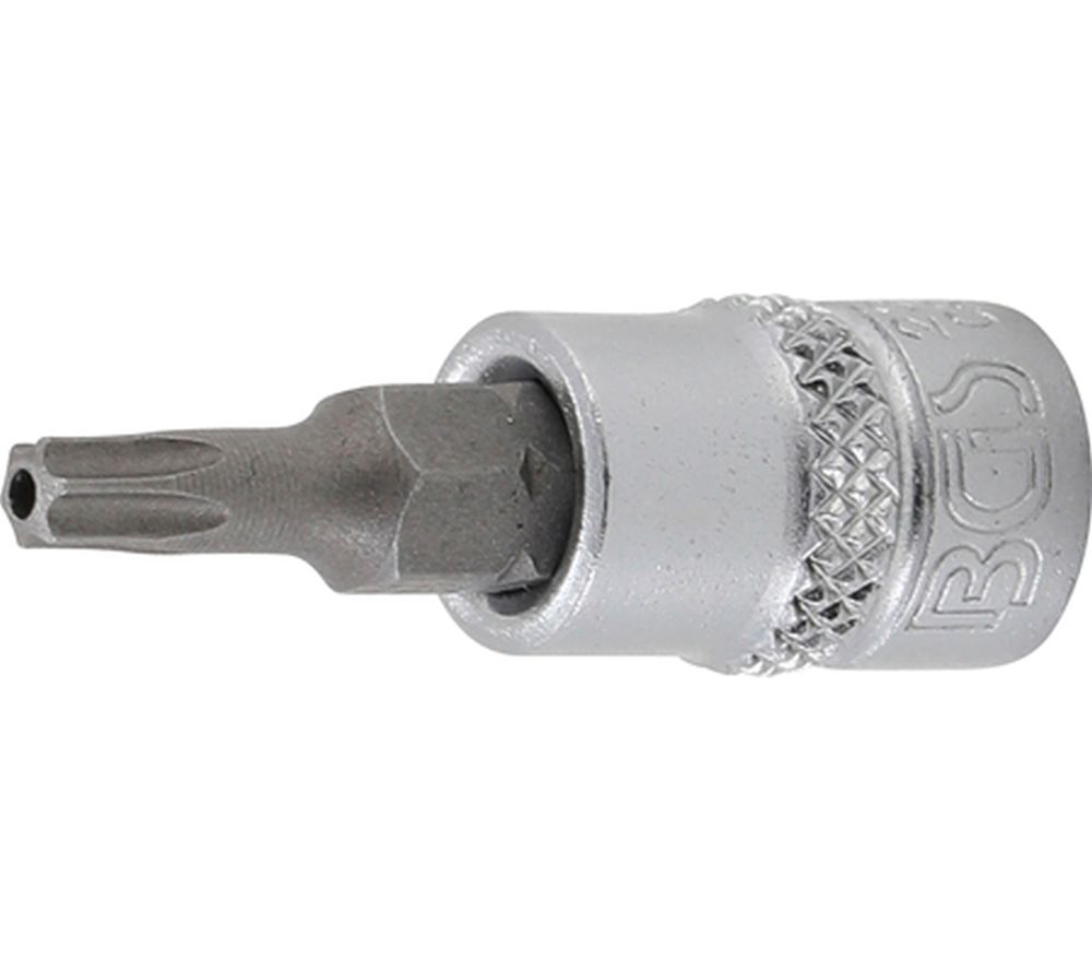 BGS Bit-Einsatz | Antrieb Innenvierkant 6,3 mm (1/4") | T-Profil (für Torx) mit Bohrung T20