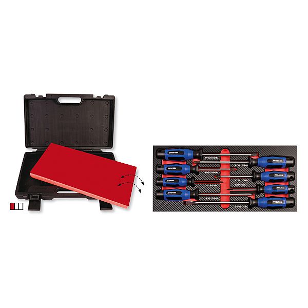 PROForm-Box mit Einlage PH-/PZ-/ Schlitz-Schraubendreher,  8teilig