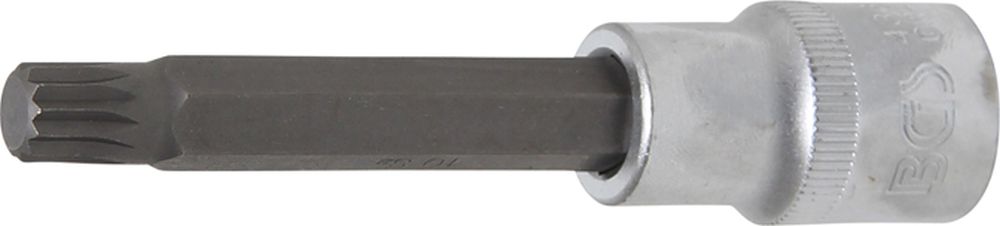 BGS Bit-Einsatz | Länge 100 mm | Antrieb Innenvierkant 12,5 mm (1/2") | Innenvielzahn (für XZN) M10