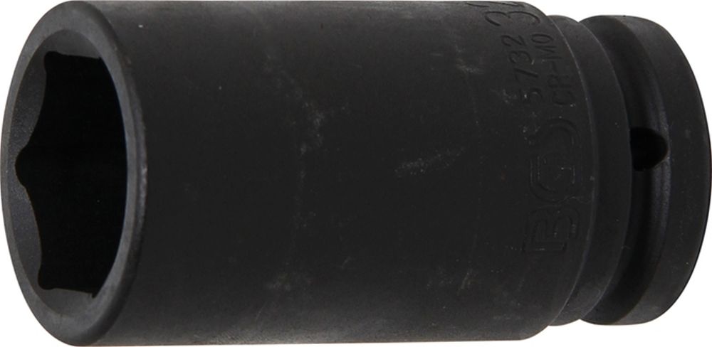 BGS Kraft-Steckschlüssel-Einsatz Sechskant, tief | Antrieb Innenvierkant 20 mm (3/4") | SW 32 mm