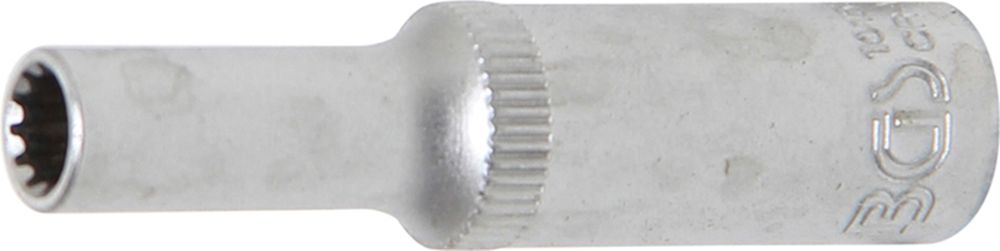 BGS Steckschlüssel-Einsatz Gear Lock, tief | Antrieb Innenvierkant 6,3 mm (1/4") | SW 5 mm