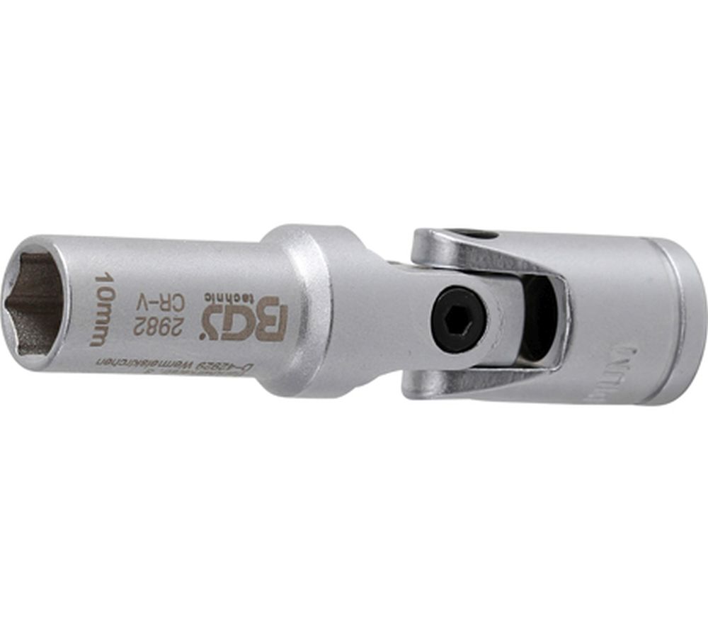 BGS Glühkerzen-Gelenk-Einsatz Sechskant | Antrieb Innenvierkant 10 mm (3/8") | SW 10 mm