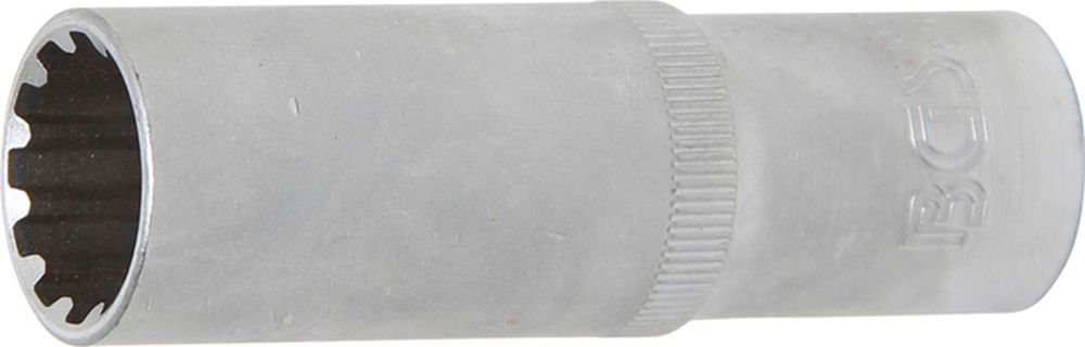 BGS Steckschlüssel-Einsatz Gear Lock, tief | Antrieb Innenvierkant 12,5 mm (1/2") | SW 17 mm