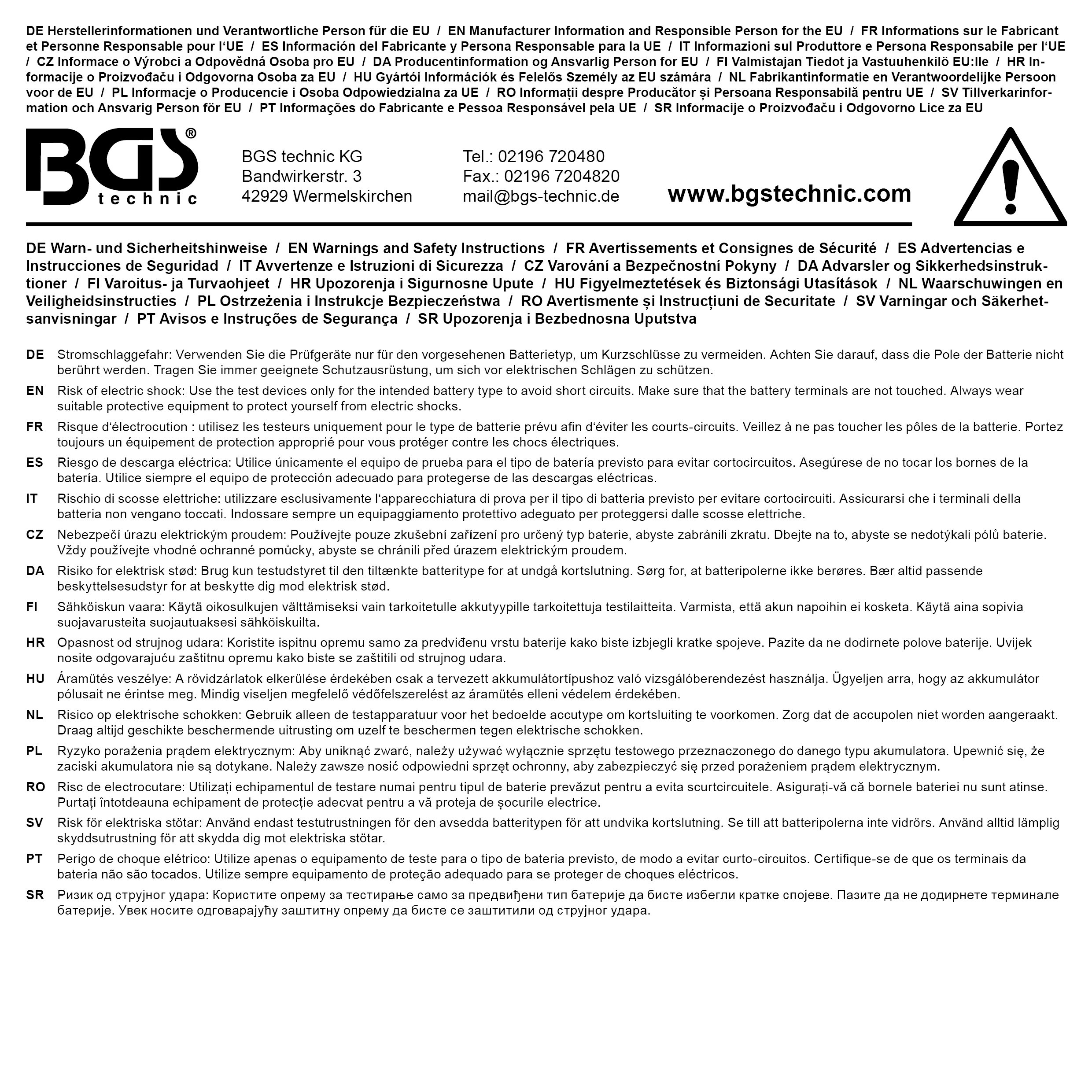 BGS Digitaler Batterie- und Ladesystem-Tester | mit Drucker