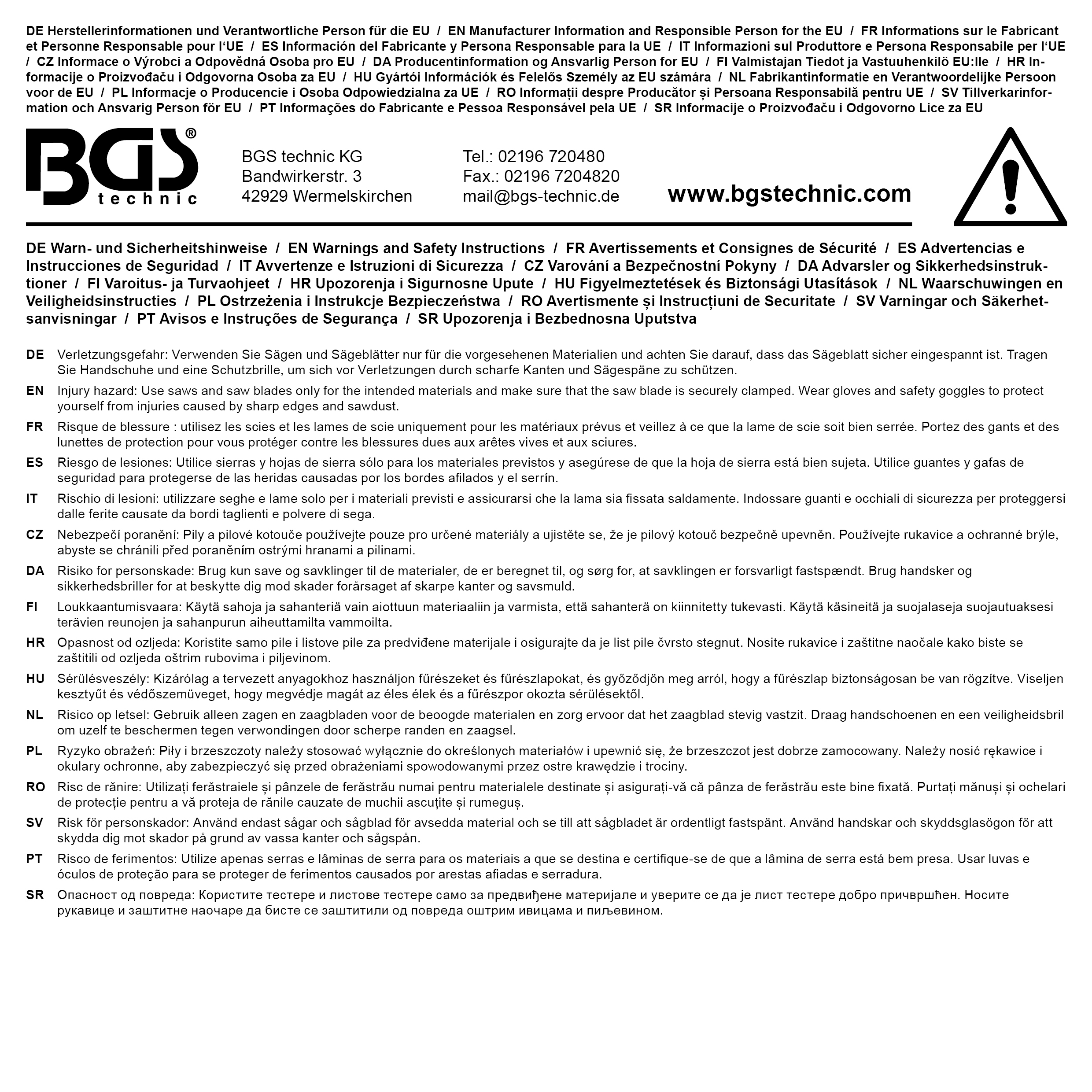 BGS Profi-Bogensäge | extra schwer | inkl. HSS-Sägeblatt | 300 mm