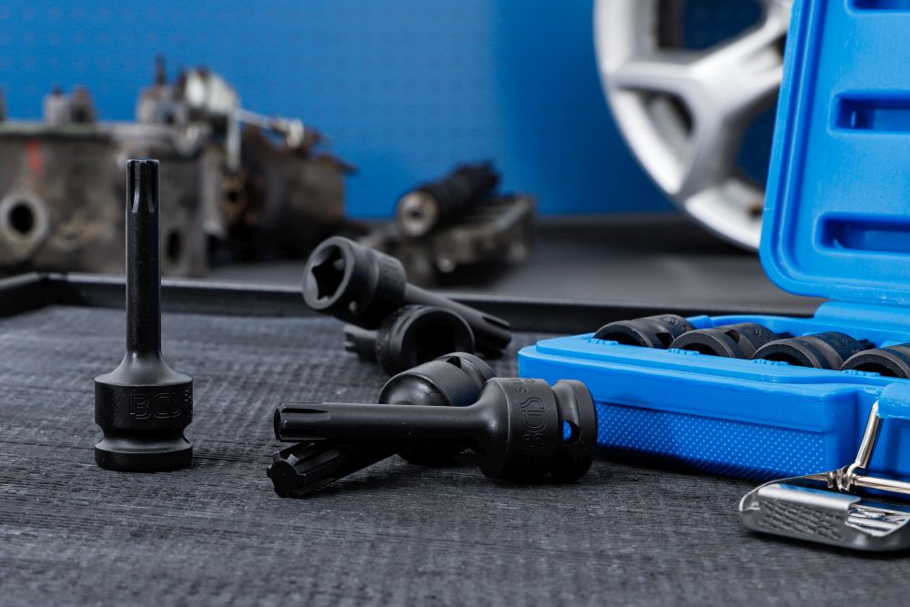 BGS Kraft-Bit-Einsatz-Satz | Antrieb Innenvierkant 12,5 mm (1/2") | Keil-Profil (für Ribe) M5 - M14