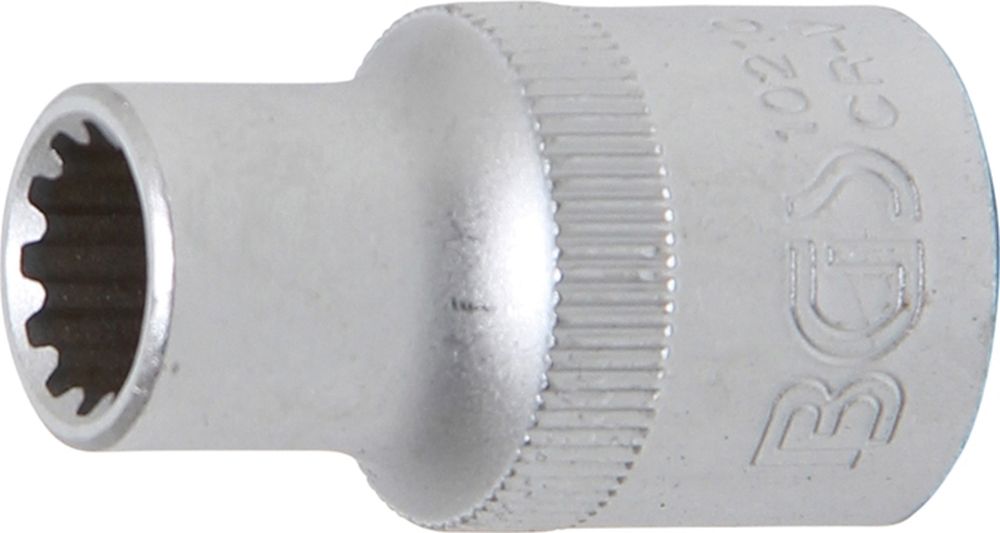 BGS Steckschlüssel-Einsatz Gear Lock | Antrieb Innenvierkant 12,5 mm (1/2") | SW 10 mm