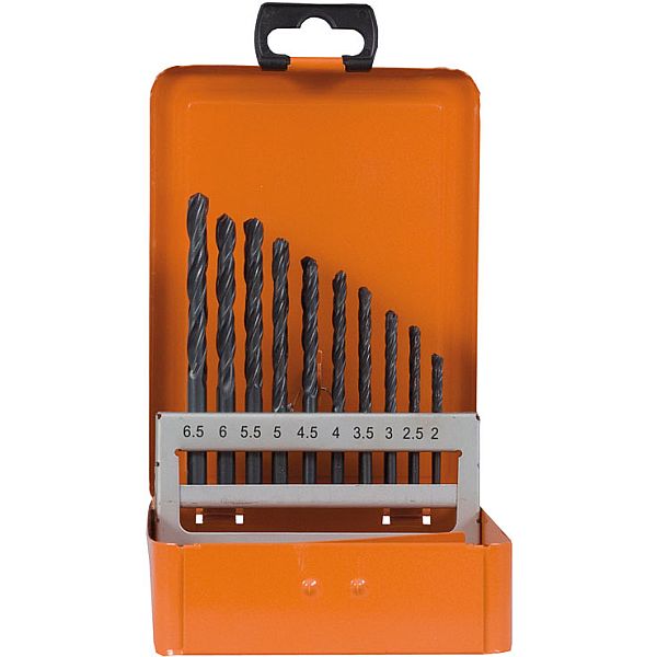 Kassette 1plus DIN 338 HSS-R 36 tlg je 5 Stück: 2 - 2,5 - 3 - 3,5 mm je 3 Stück: 4 - 4,5 - 5 - 5,5