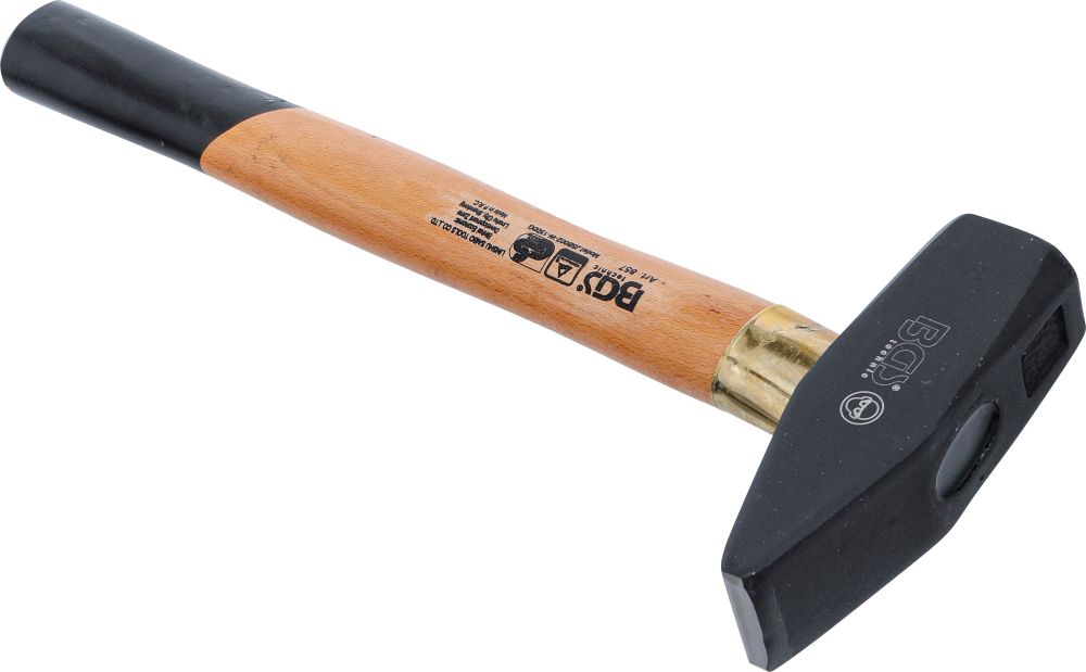 BGS Schlosserhammer | Holz-Stiel | DIN 1041 | 1500 g