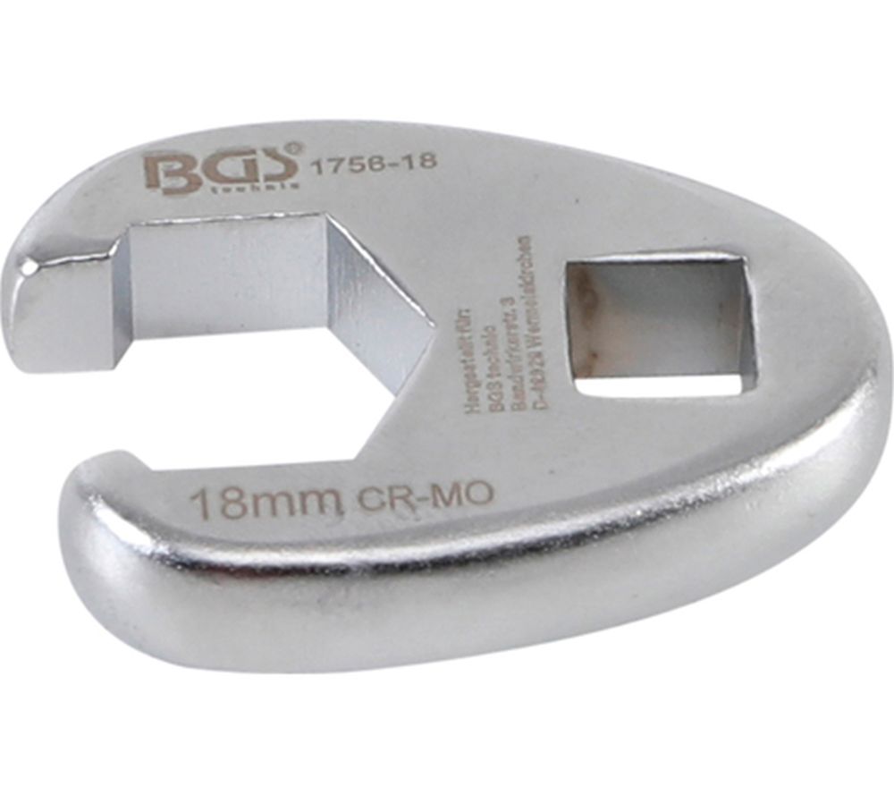 BGS Hahnenfußschlüssel | Antrieb Innenvierkant 10 mm (3/8") | SW 18 mm