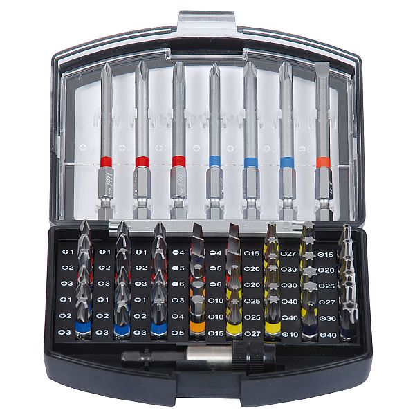 1/4" Bit Box mit markierten Bits 56tlg