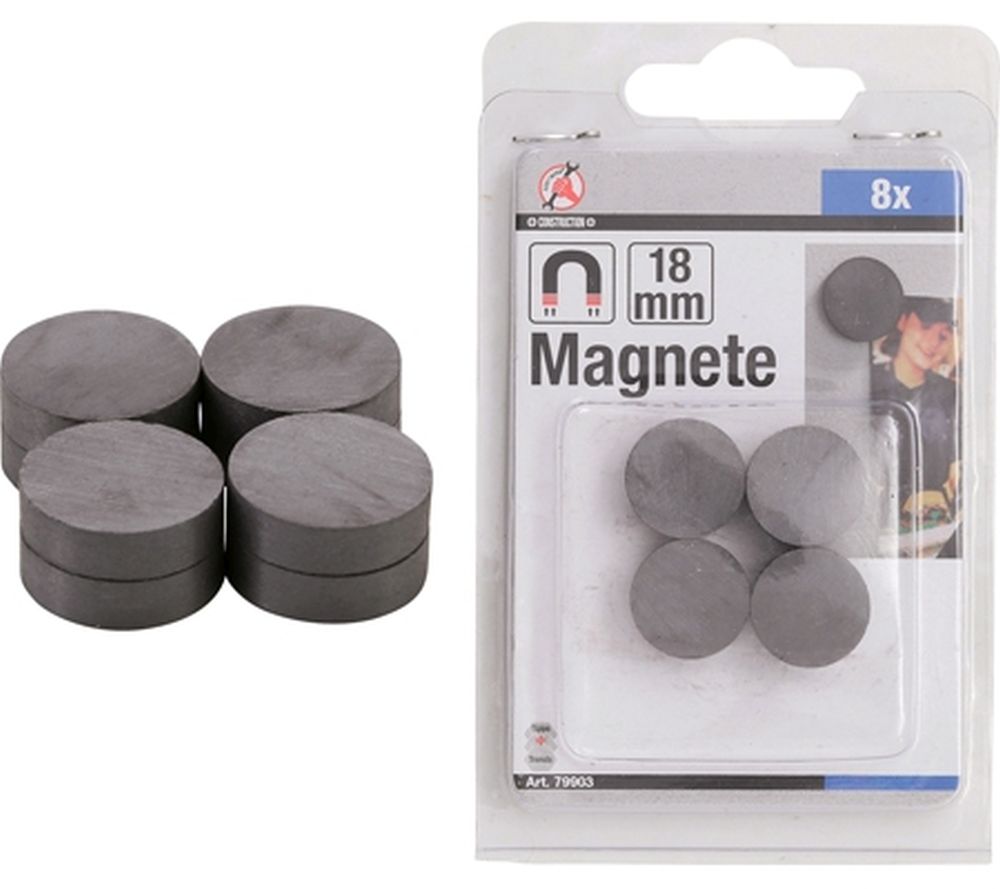 Magnet-Satz - Keramik - Ø 18 mm - 8-tlg.