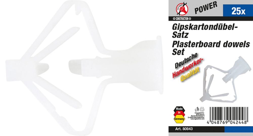 BGS Diy Gipskartondübel-Sortiment | 25-tlg.