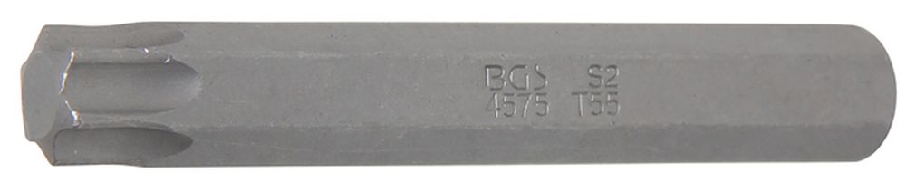BGS Bit | Länge 75 mm | Antrieb Außensechskant 10 mm (3/8") | T-Profil (für Torx) T55