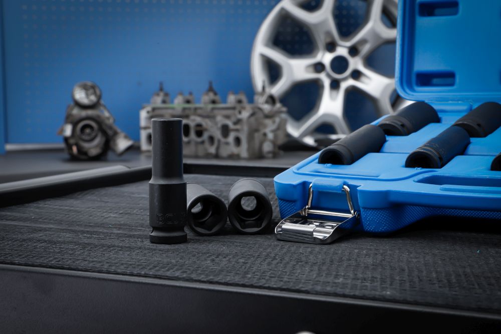 BGS Kraft-Steckschlüssel-Einsatz-Satz Sechskant, tief | Antrieb Innenvierkant 12,5 mm (1/2") | SW 1