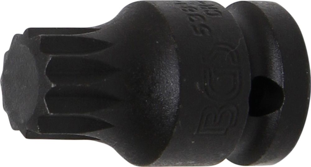BGS Kraft-Bit-Einsatz | Länge 43 mm | Antrieb Innenvierkant 12,5 mm (1/2") | Innenvielzahn (für XZN