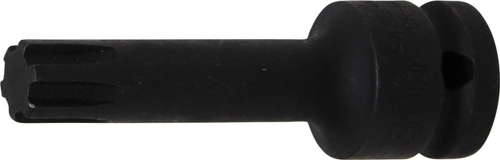 BGS Kraft-Bit-Einsatz | Länge 75 mm | Antrieb Innenvierkant 12,5 mm (1/2") | Keil-Profil (für RIBE)