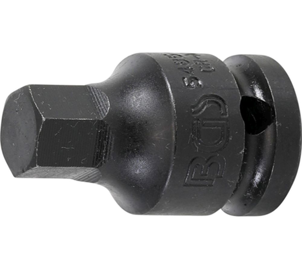 BGS Kraft-Bit-Einsatz | Länge 42 mm | Antrieb Innenvierkant 12,5 mm (1/2") | Innensechskant 13 mm