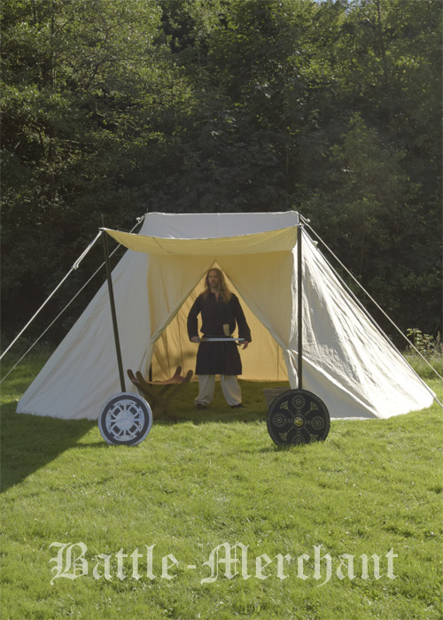 Sachsenzelt Jorvik, 4 x 6 m, 425 gsm, naturfarben