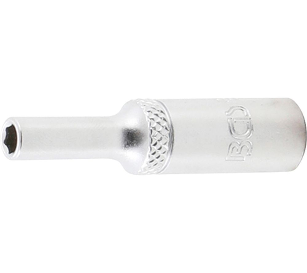 BGS Steckschlüssel-Einsatz Sechskant, tief | Antrieb Innenvierkant 6,3 mm (1/4") | SW 4 mm