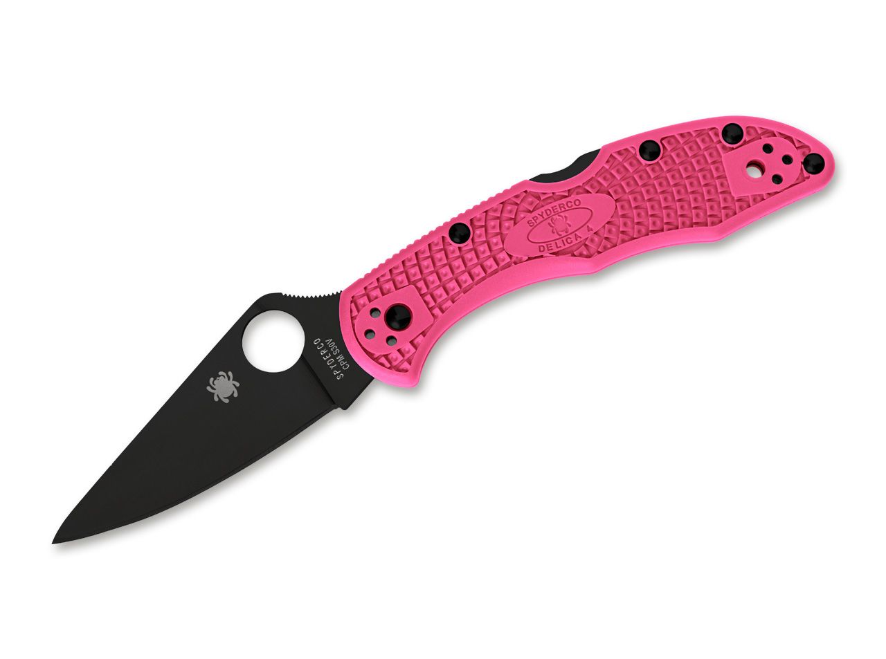 Spyderco Delica Pink Heels Black Blade