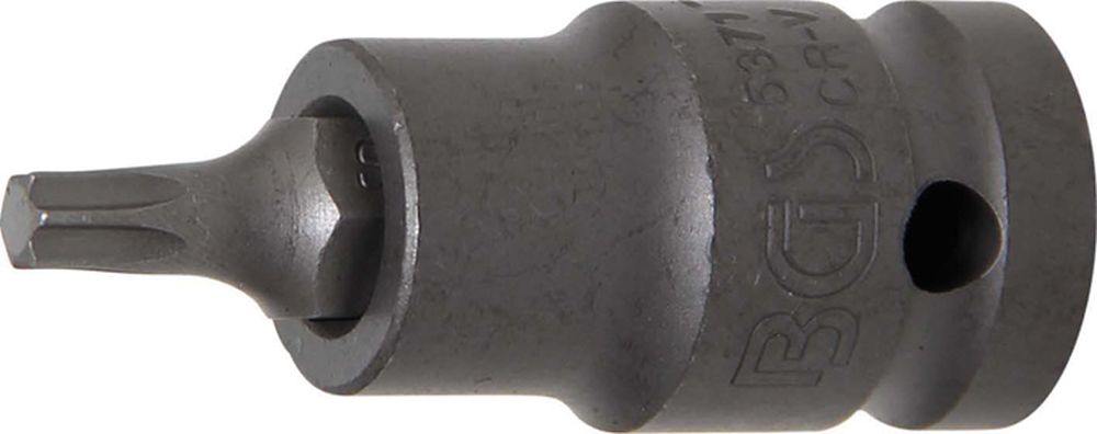 BGS Kraft-Bit-Einsatz | Länge 55 mm | Antrieb Innenvierkant 12,5 mm (1/2") | T-Profil (für Torx) T3