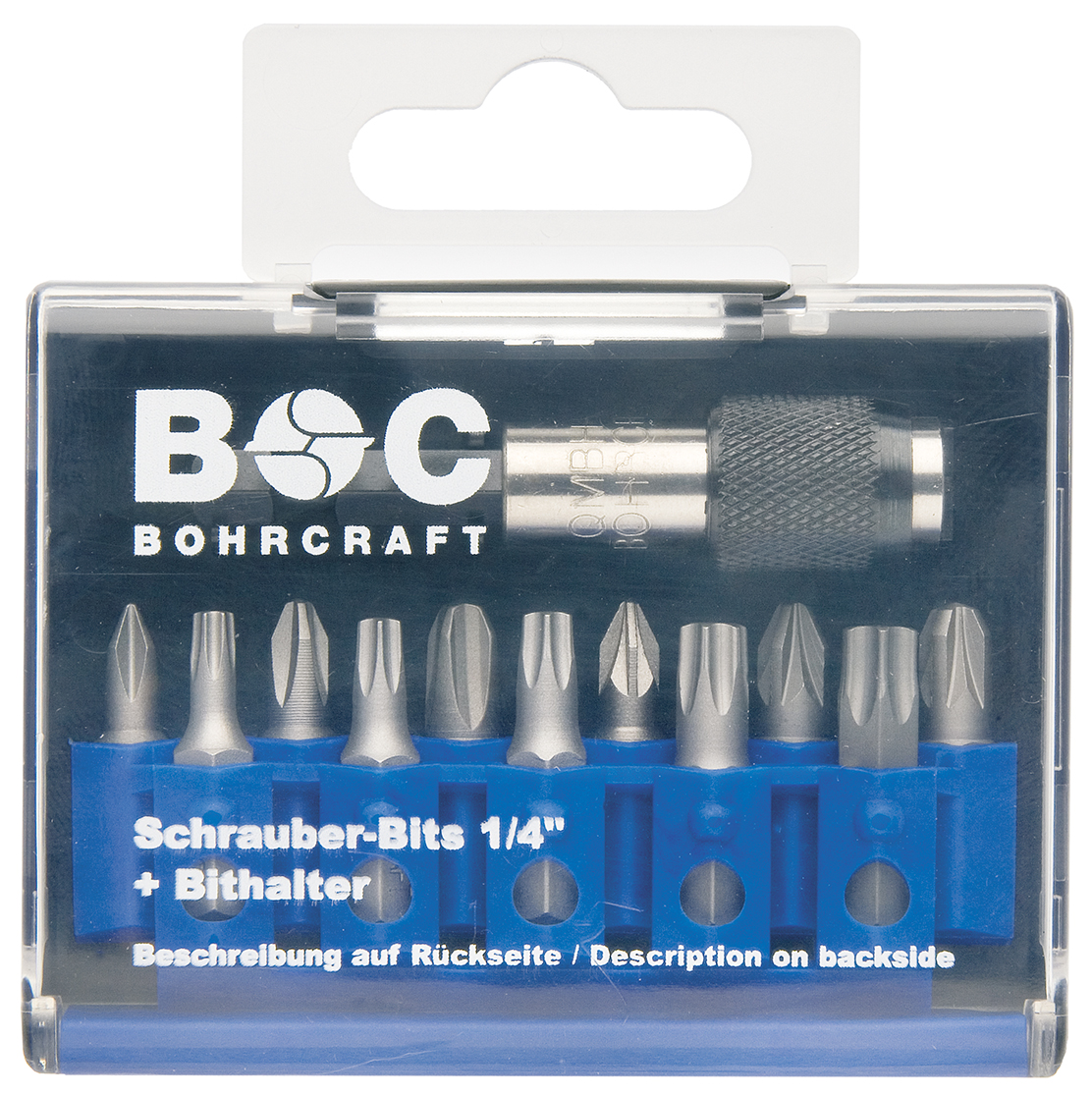Schrauber-Bits 1/4" Schaft in Mini Box12-tlg. PH 1-2-3 / PZ 1-2-3/Tx 15-40/ PB 12-2