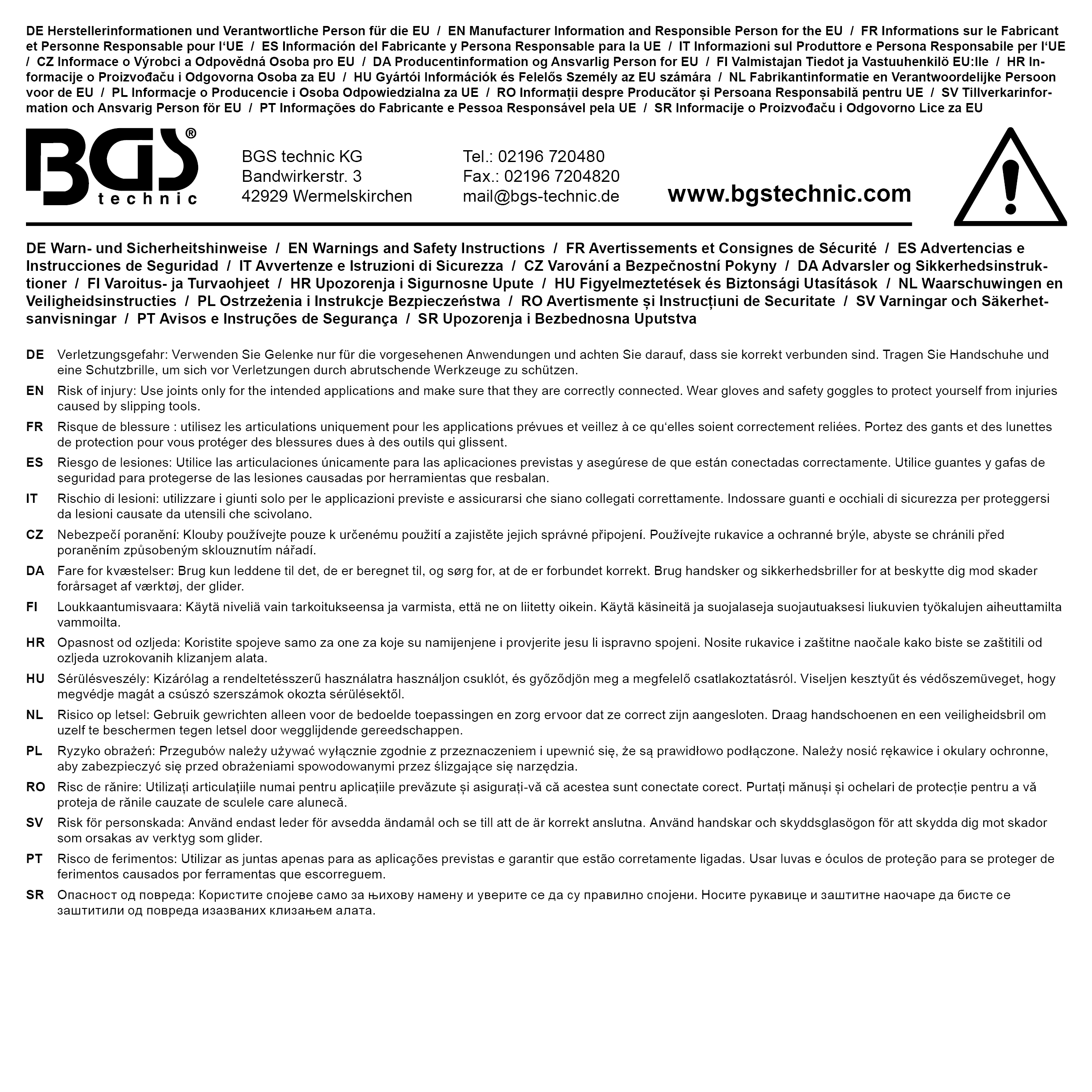 BGS Kardangelenk-Satz | mit Feder | 6,3 mm (1/4") / 10 mm (3/8") / 12,5 mm (1/2") | 3-tlg.