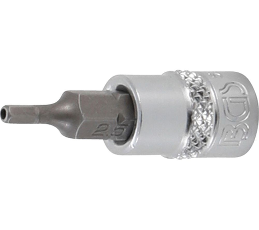 BGS Bit-Einsatz | Antrieb Innenvierkant 6,3 mm (1/4") | Innensechskant mit Bohrung 2,5 mm