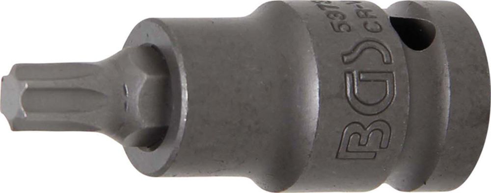 BGS Kraft-Bit-Einsatz | Länge 55 mm | Antrieb Innenvierkant 12,5 mm (1/2") | T-Profil (für Torx) T4