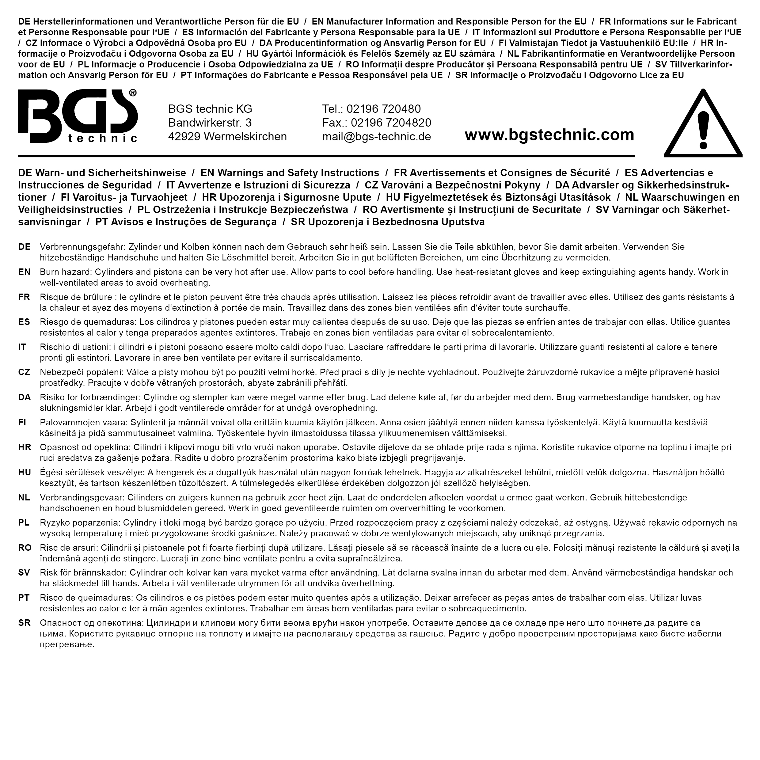 BGS Kolbenring-Zange | 110 - 160 mm