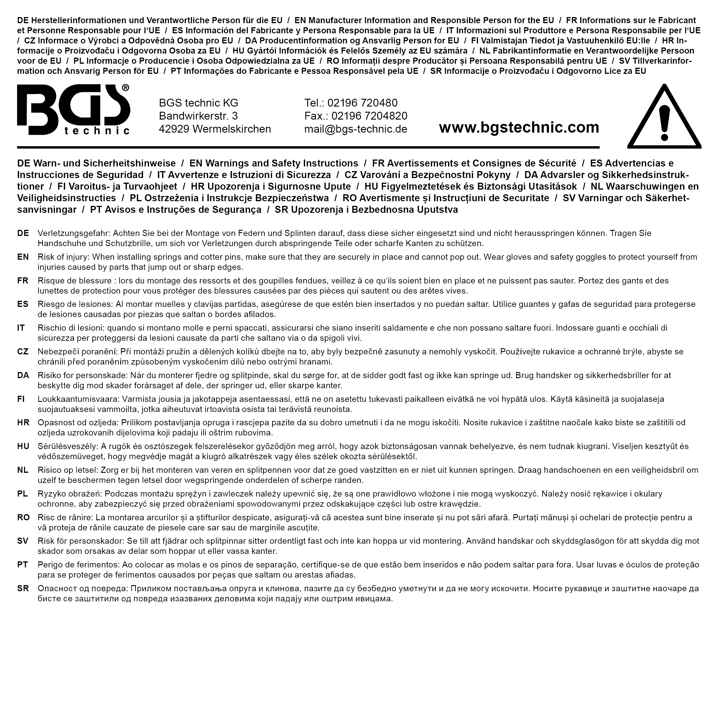 BGS Diy Federringe-Sortiment | M4 - M12 | 145-tlg.
