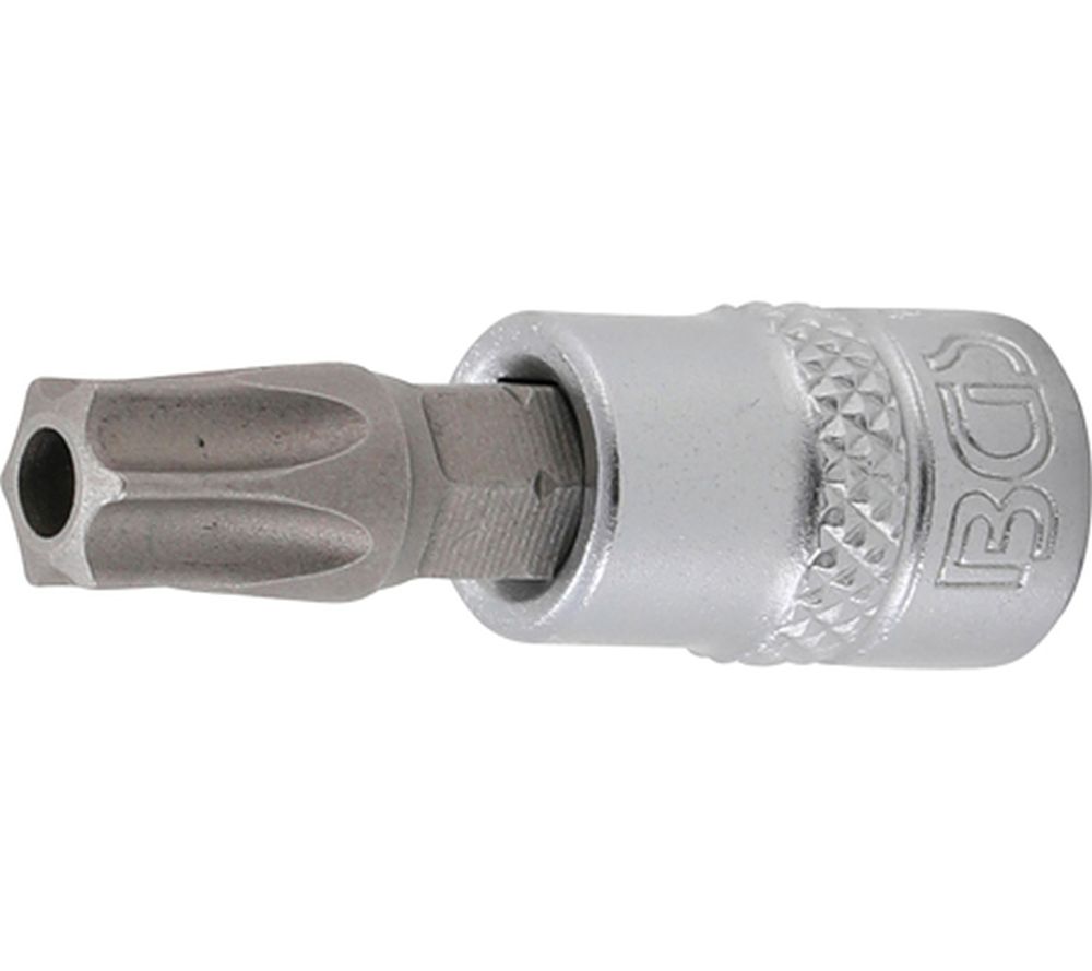 BGS Bit-Einsatz | Antrieb Innenvierkant 6,3 mm (1/4") | T-Profil (für Torx) mit Bohrung T45