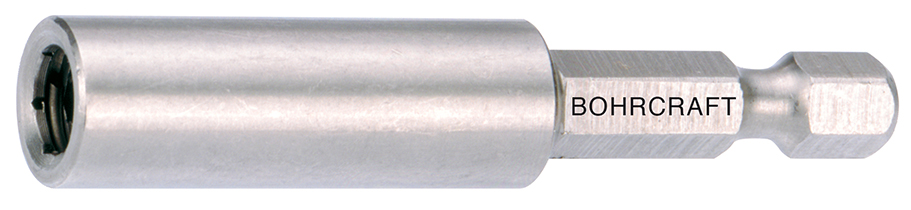 Universal-Bithalter m. Sprengring für 1/4" Bits75 mm Länge rostfrei lose / Werksverpackung